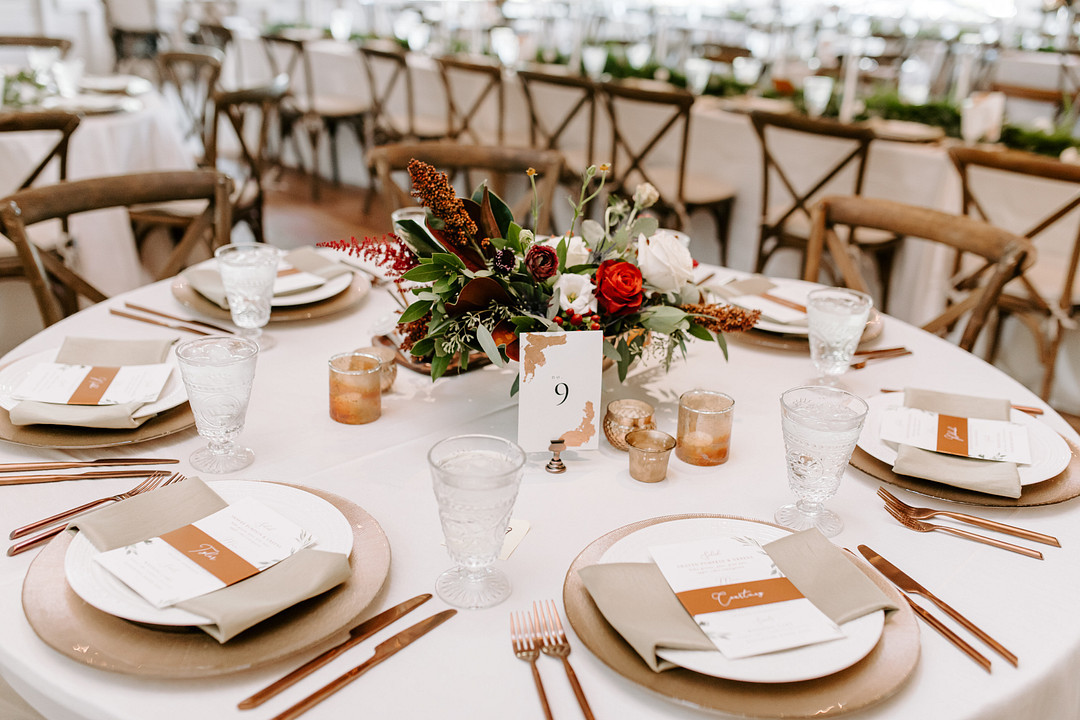 A simple tablescape in the palette orange