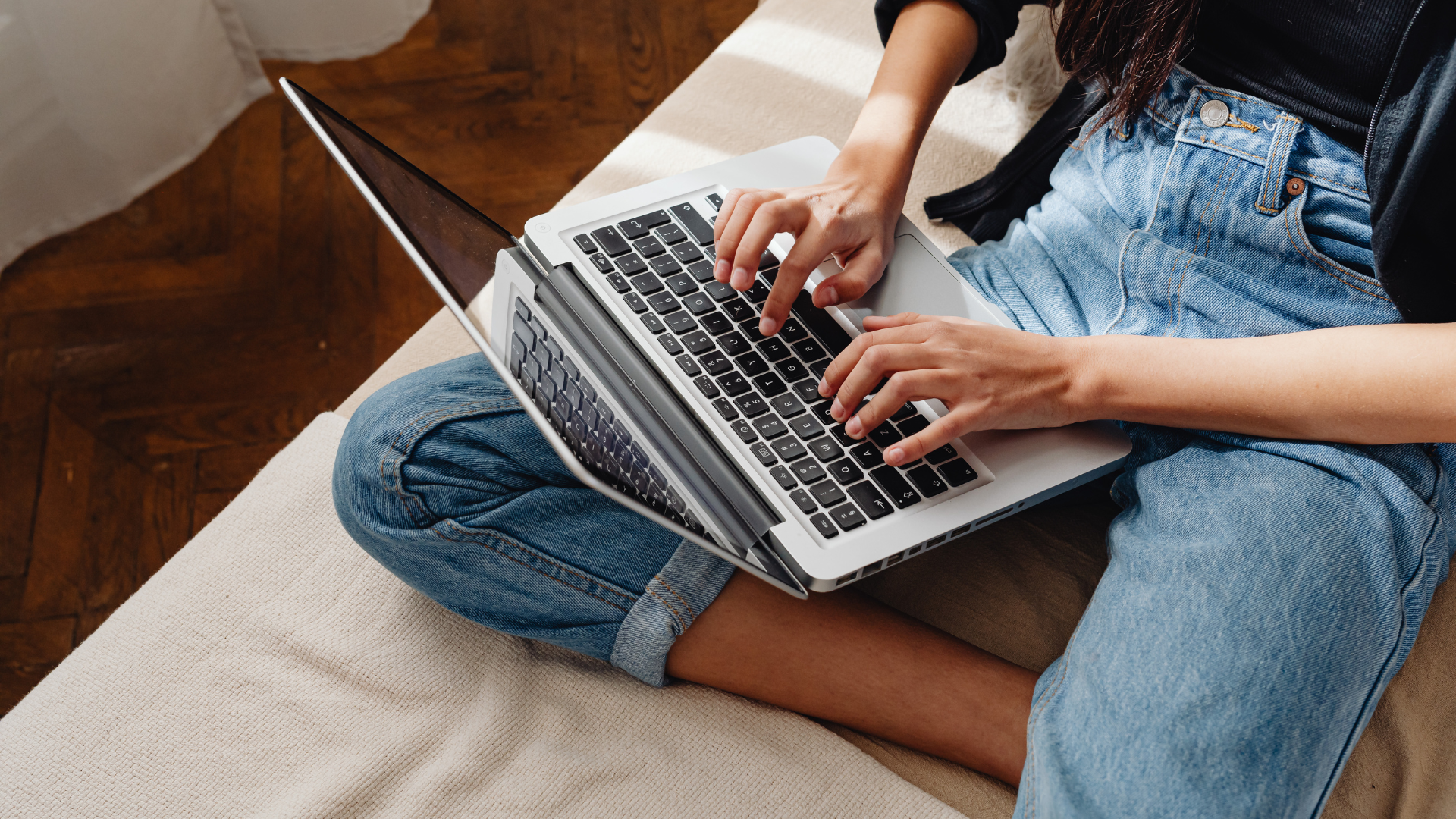 AP Website Laptop
Gemini said
A person sits on a neutral-toned couch using a laptop to access the Aisle Planner Pro wedding business platform, showcasing the software's portability for event professionals working remotely.