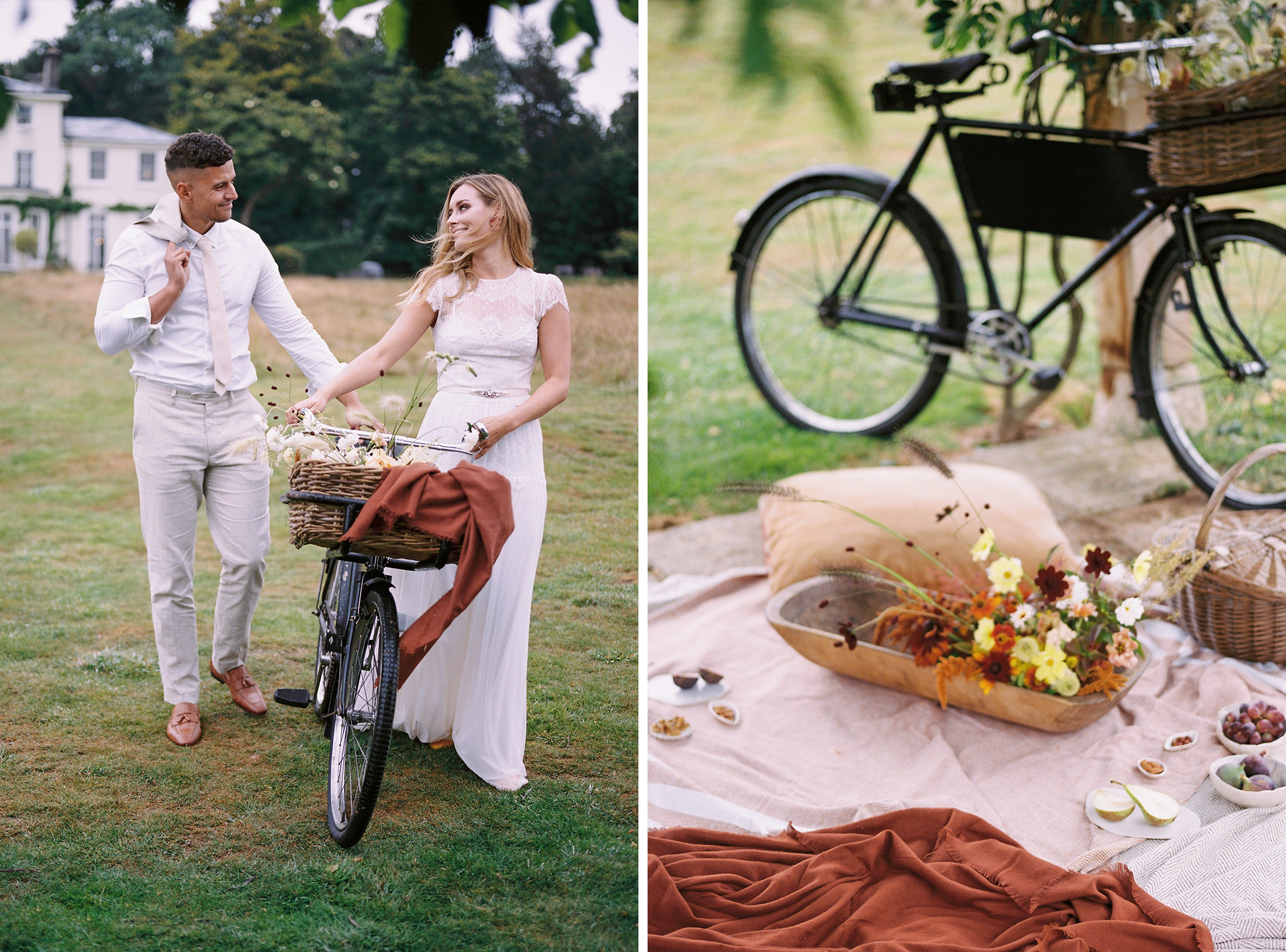 Couple and bicycle
