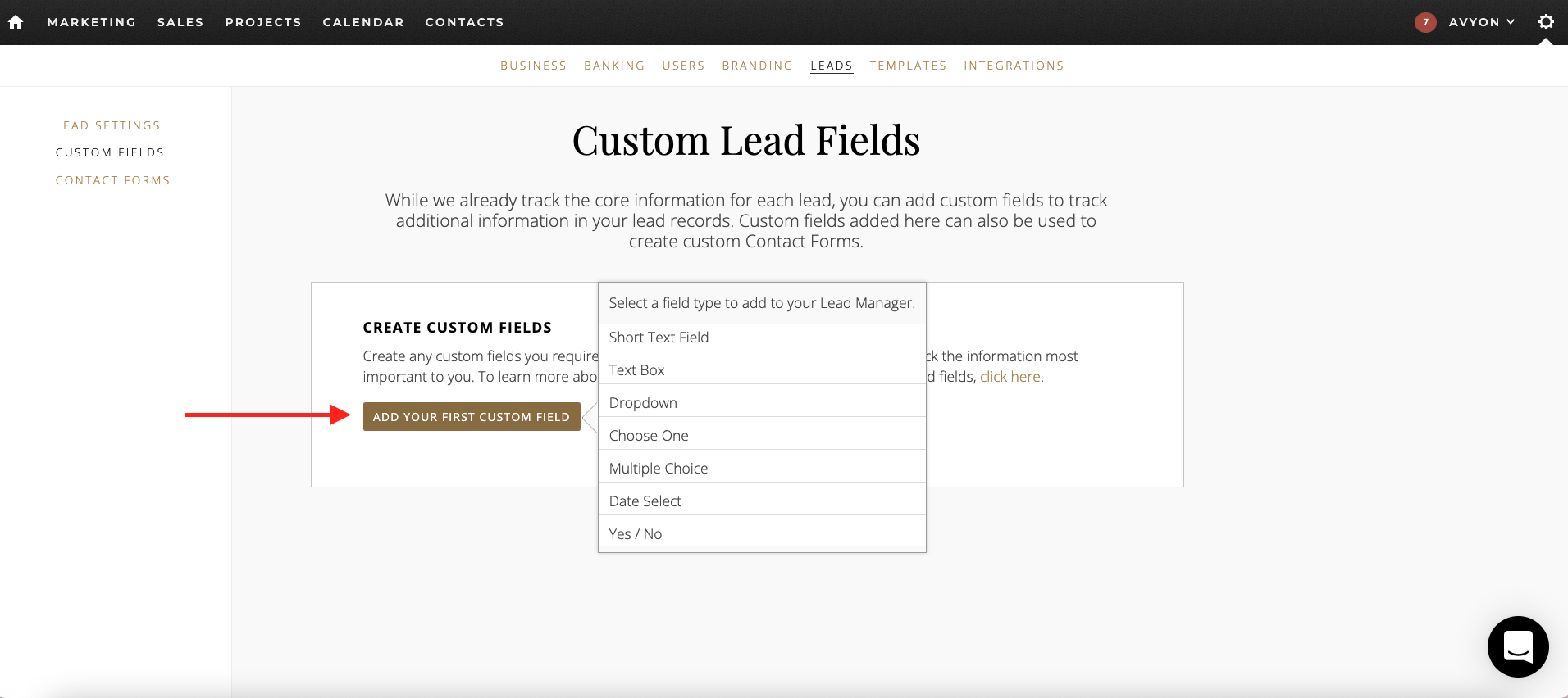 Custom fields