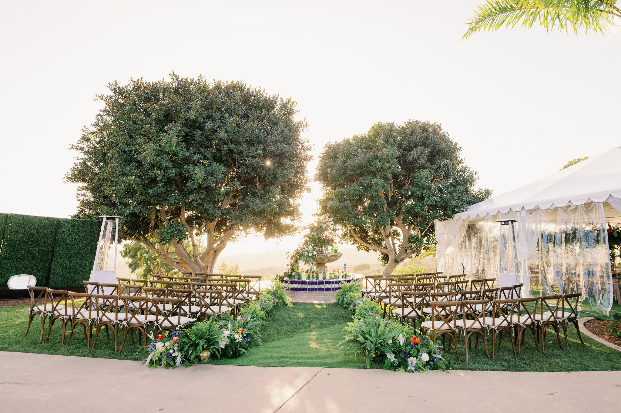 The ceremony layout
