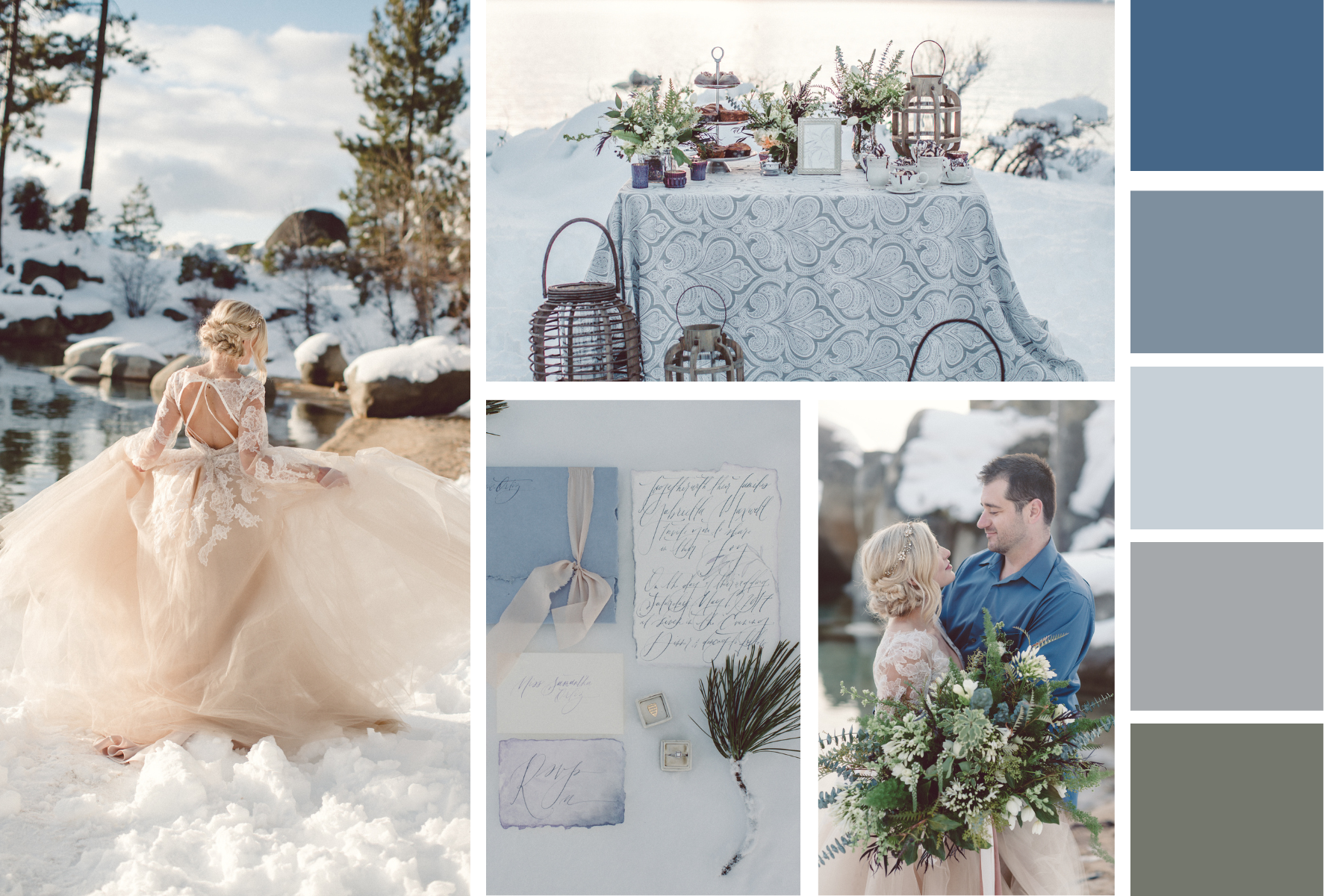 Blue snowy colors