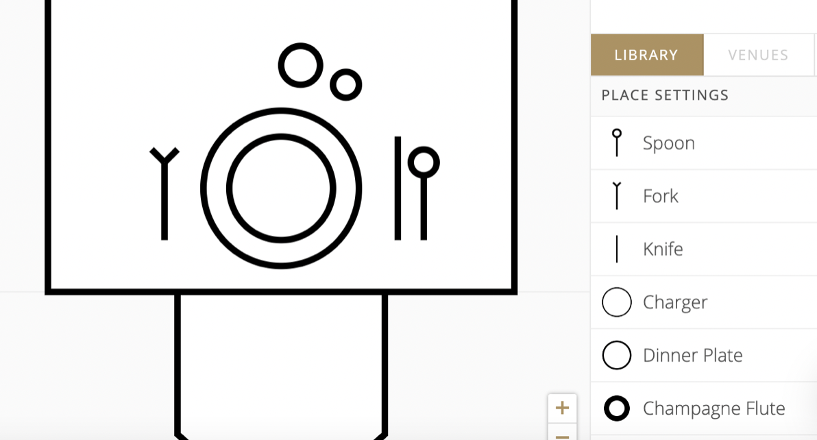 Table setting layout