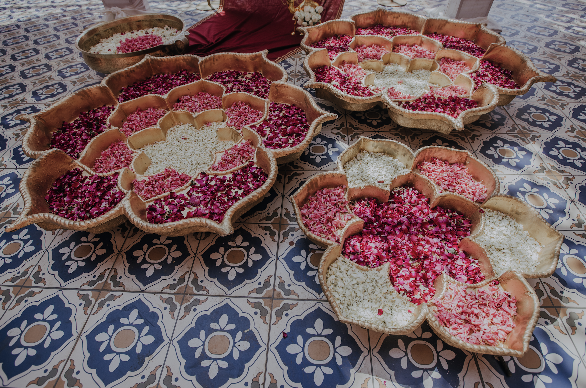 Indian wedding traditions and petals