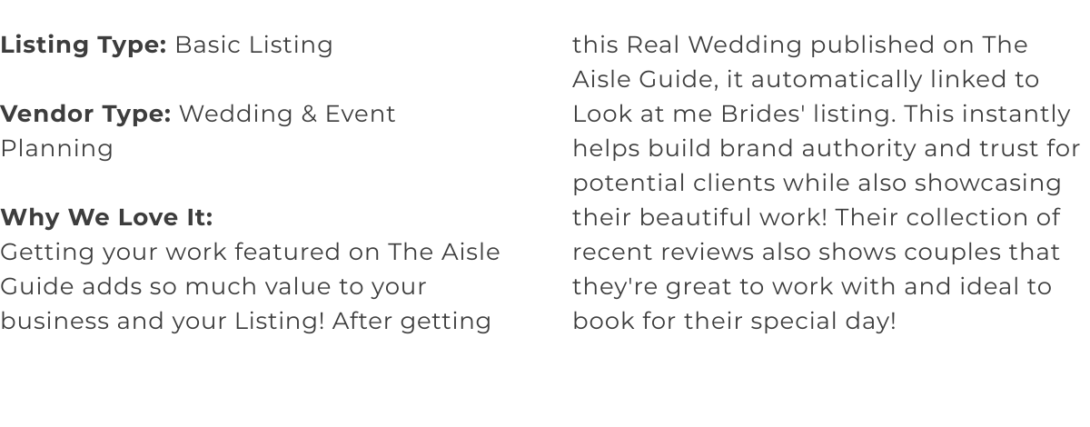 Look at me Brides