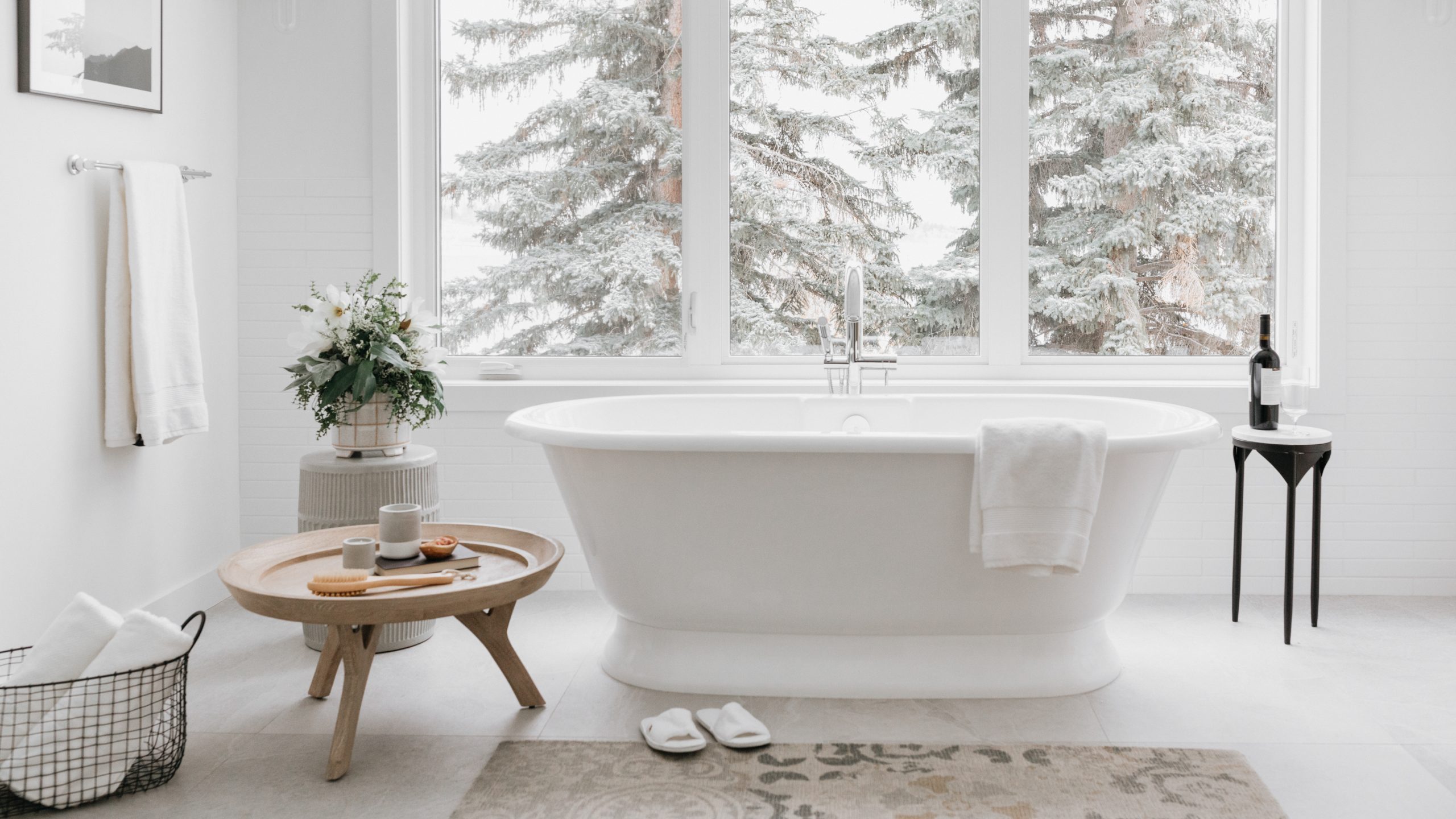 Bath in the winter
